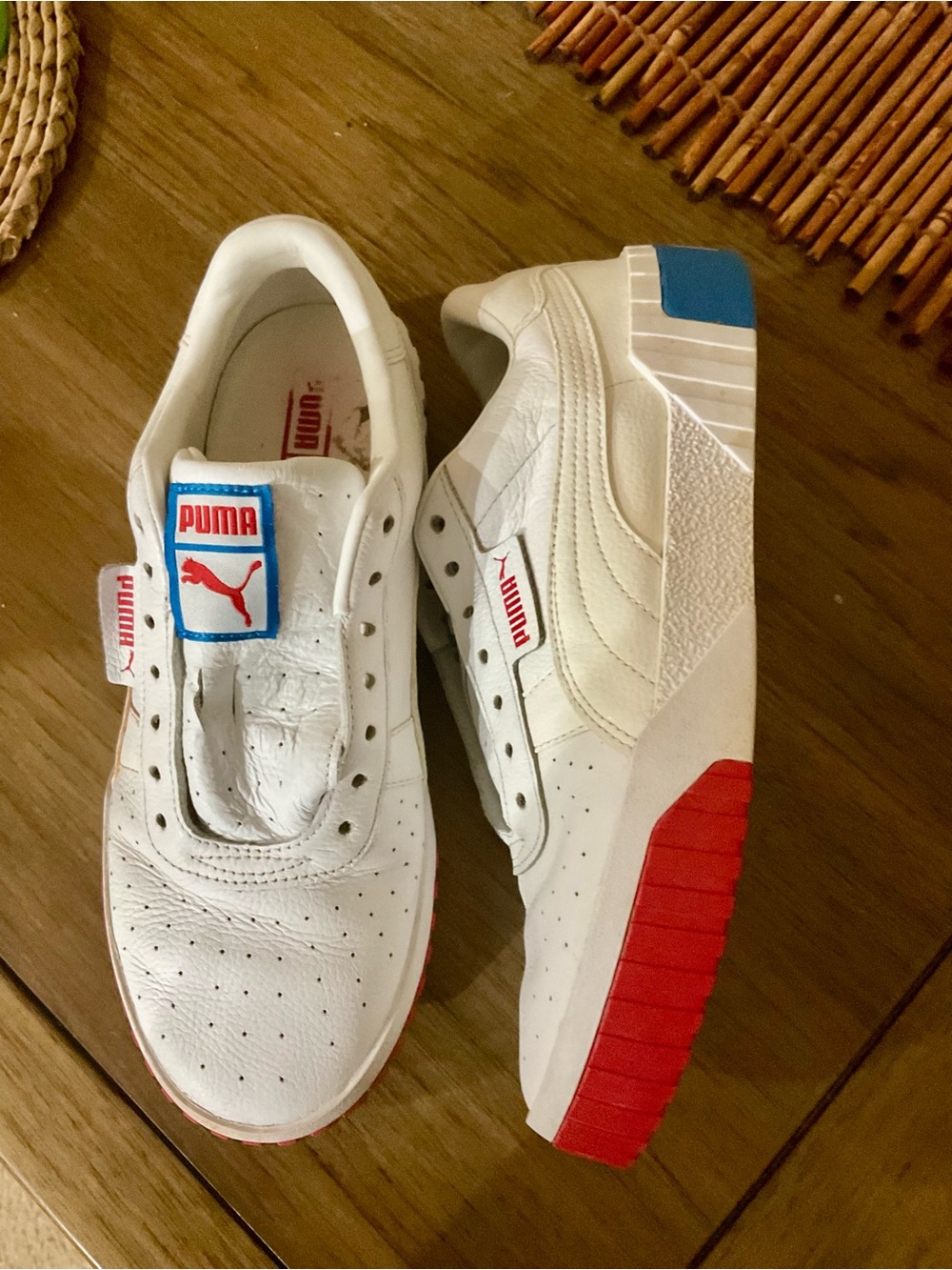 PUMA Cali RWB 'White Red Indigo' Women’s Sz 10  - 370248-01